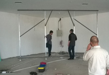 焦作电厂LED全彩屏火热施工中！